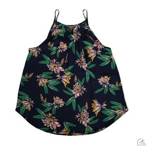 NWT Women’s Mix by 41 Hawthorne Millee Pleated Cami Blouse Navy Size XL